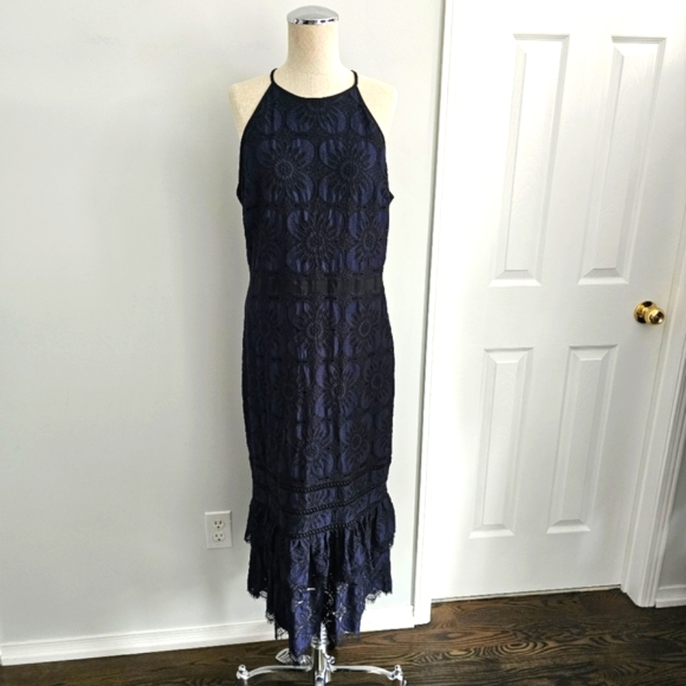 COPY - Banana Republic Navy Lace Dress Size 12 NWT